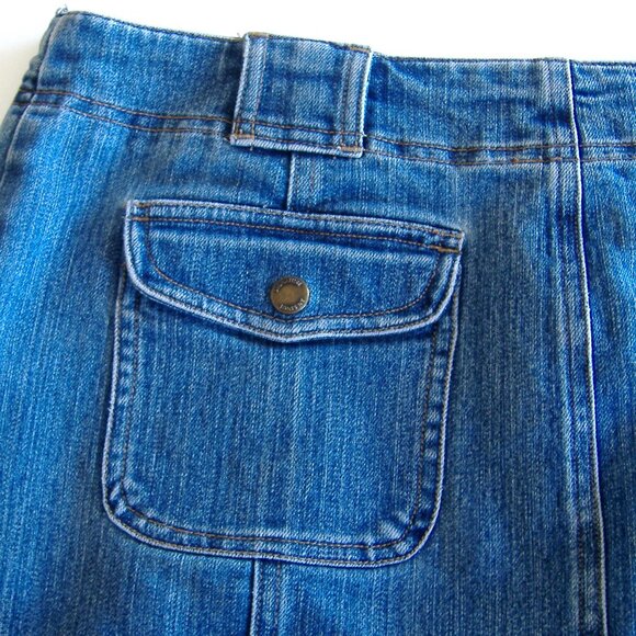 Jones New York Signature Jeans Mini Skirt Above Knee Indigo Blue Denim Size 10 - Picture 7 of 7